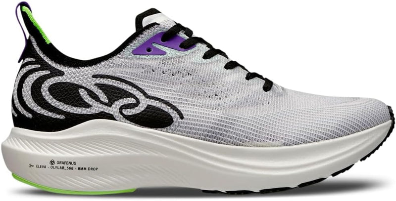Tênis Corre Grafeno 2 Masculino Corrida Branco e Preto